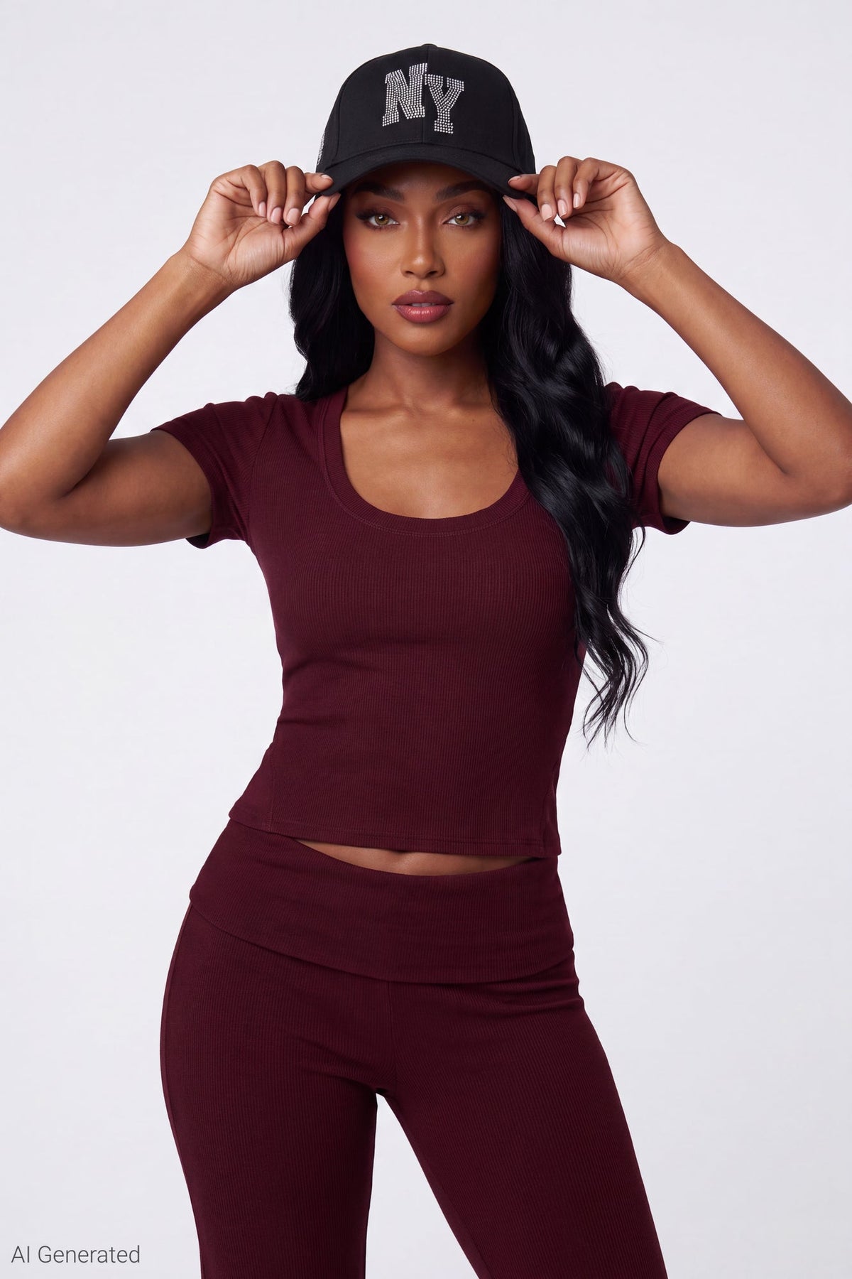 Soft Ribbed T-Shirt & Flare Pant Set