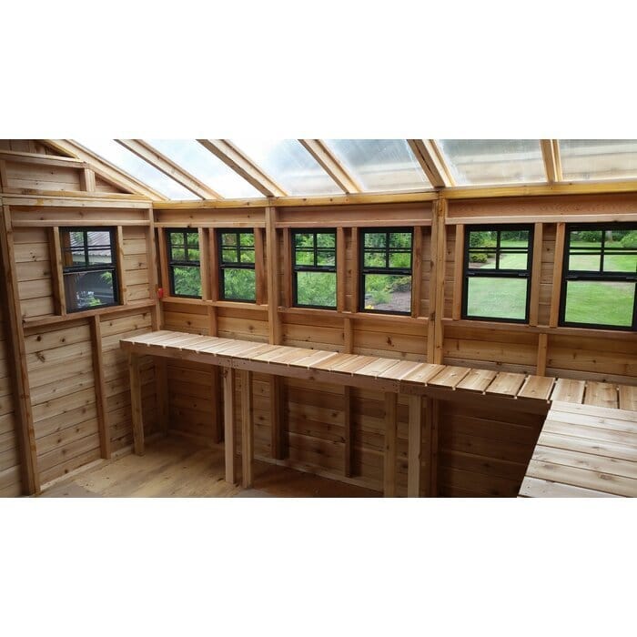 12 ft x 12 ft Cedar Outdoor Garden Shed - Sunshed Storage Building