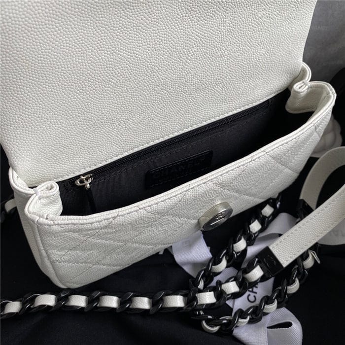 Chanel Classic Flap Bag 20cm White - Handbag