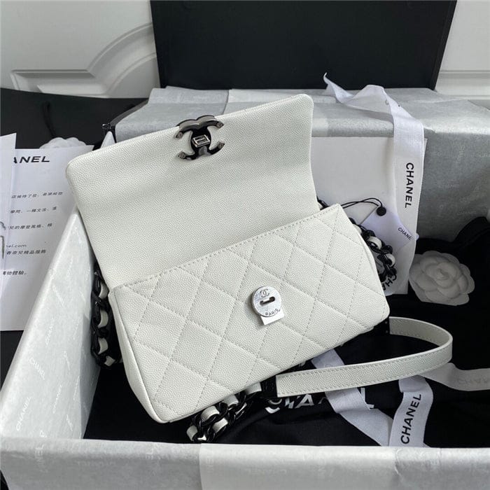 Chanel Classic Flap Bag 20cm White - Handbag
