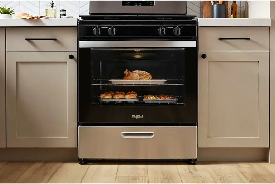 Whirlpool 5.1 Cu. Ft. Freestanding Gas Stove with Broiler Drawer