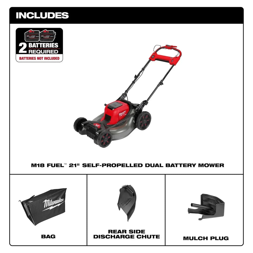 Milwaukee 2823-22HD M18 FUEL Dual-Battery Lawn Mower Kit