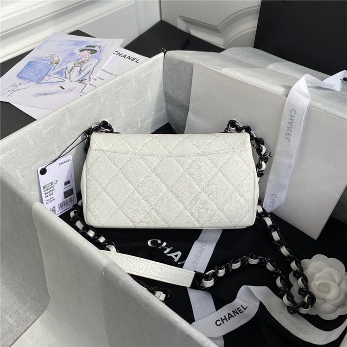 Chanel Classic Flap Bag 20cm White - Handbag