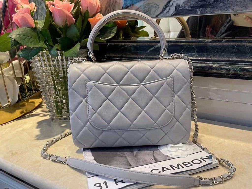 Chanel Classic Flap Bag 25cm Grey - Handbag