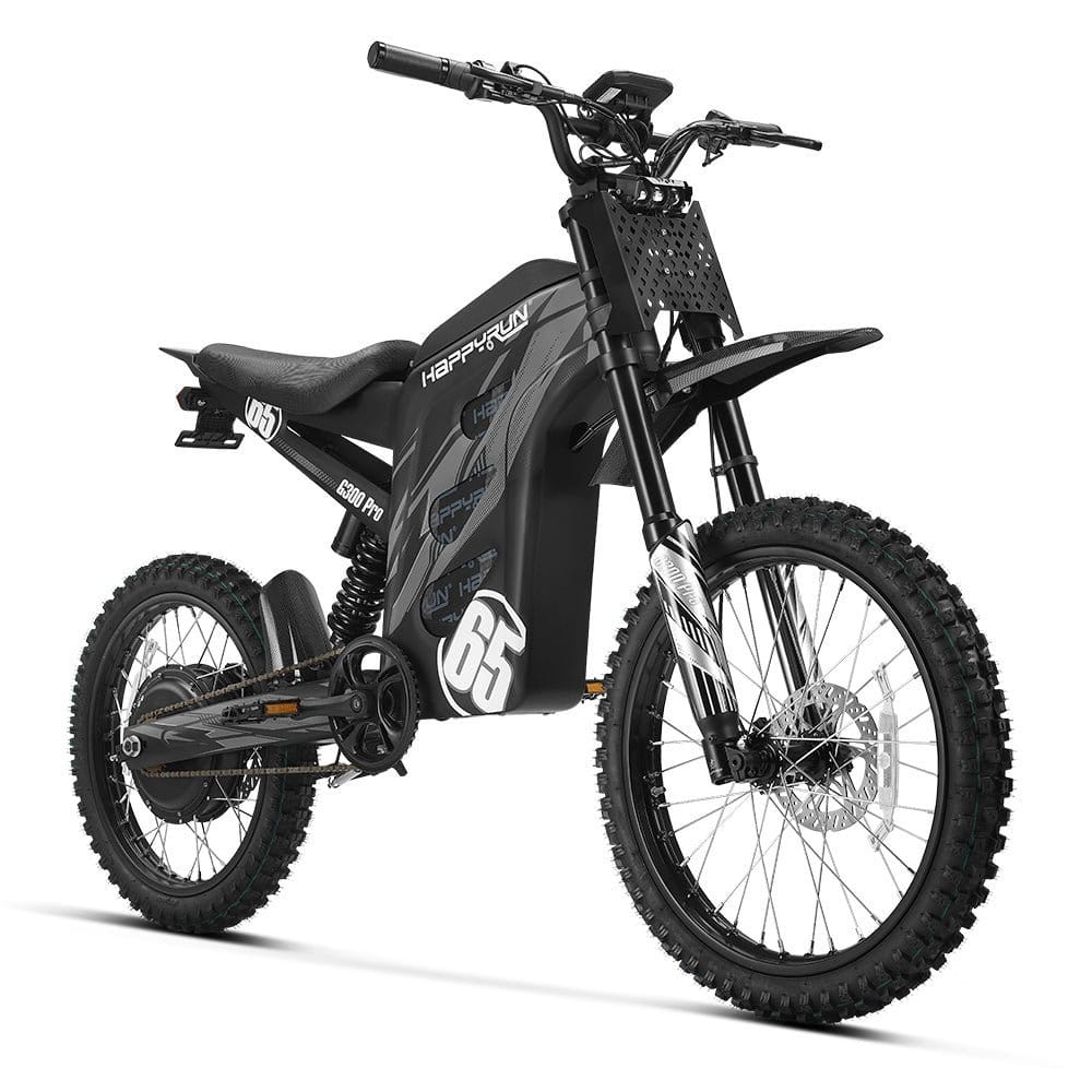 HappyRun G300 Pro Electric Dirt Bike - Black