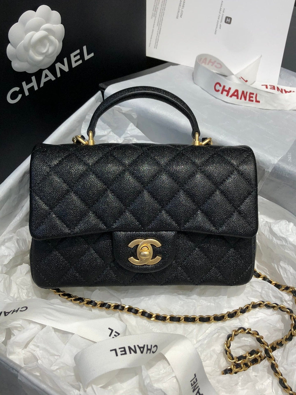 Chanel Classic Flap Bag 20cm Black - Handbag