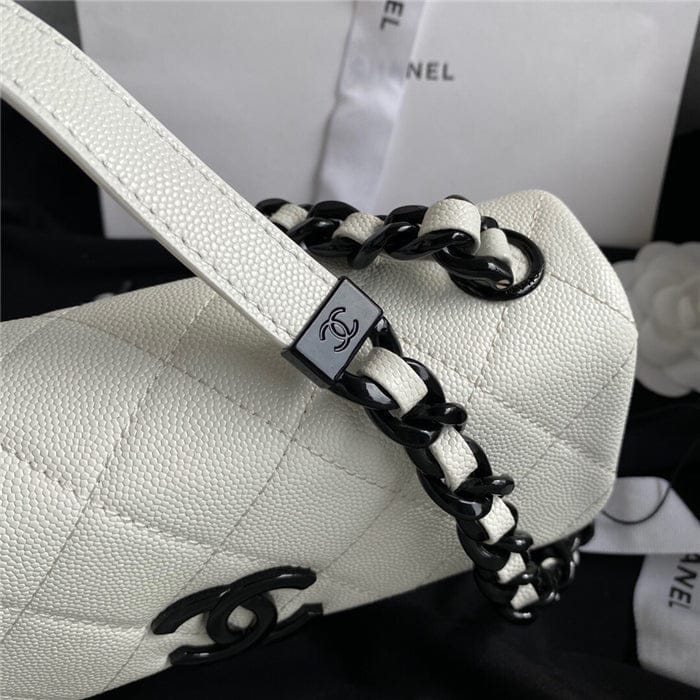 Chanel Classic Flap Bag 20cm White - Handbag