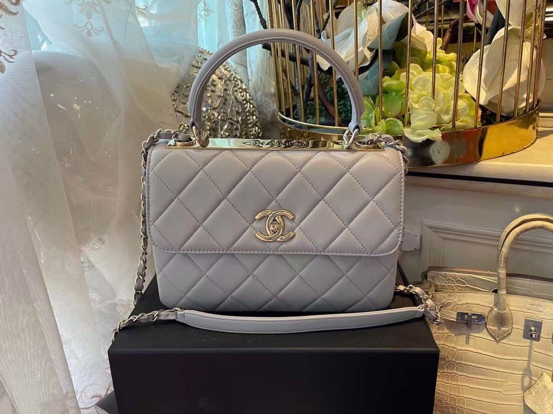 Chanel Classic Flap Bag 25cm Grey - Handbag