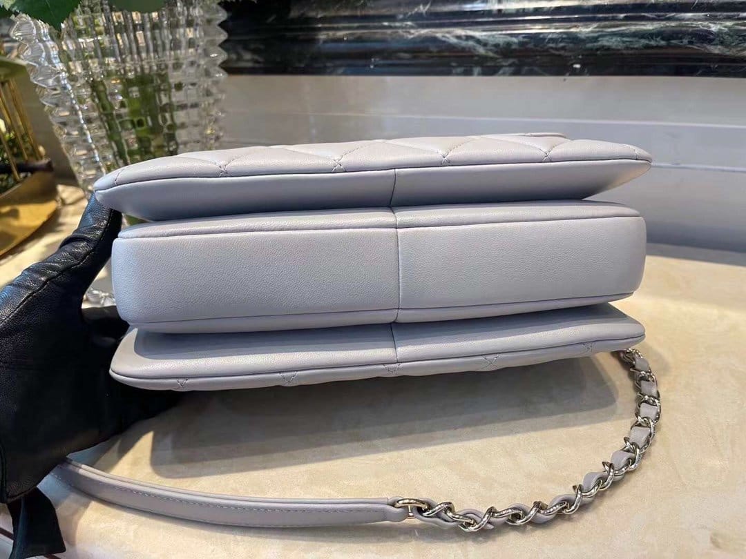 Chanel Classic Flap Bag 25cm Grey - Handbag