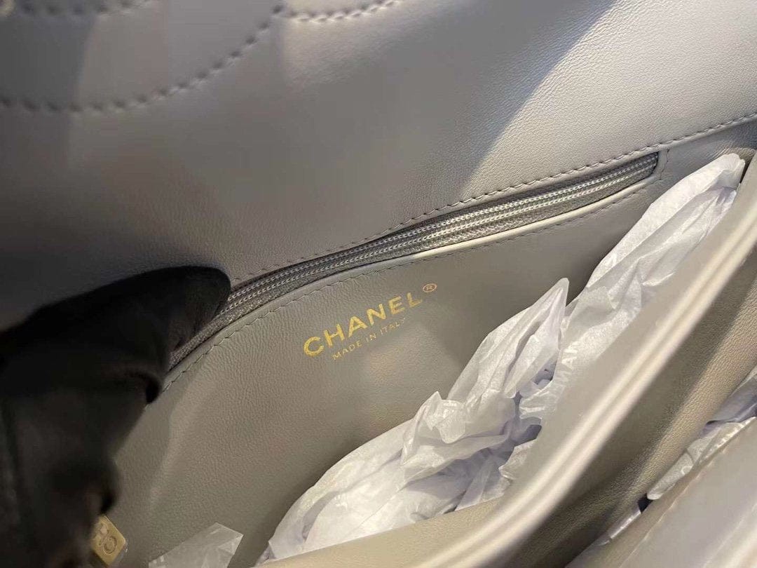 Chanel Classic Flap Bag 25cm Grey - Handbag
