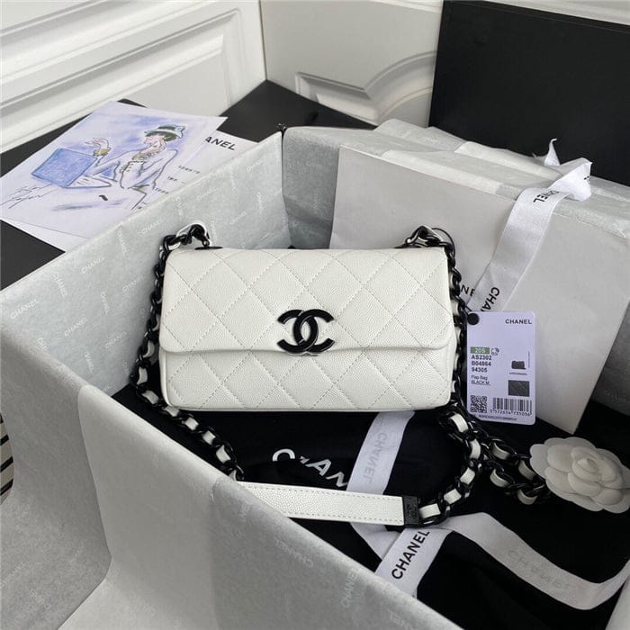 Chanel Classic Flap Bag 20cm White - Handbag