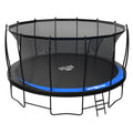 SpaceJump Lunar 16 Foot Trampoline, Outdoor Round Bouncer with Safety Net, Black