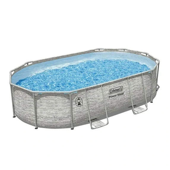 Coleman Power Steel 16 ft x 10 ft x 42 in Oval Above Ground Pool Set