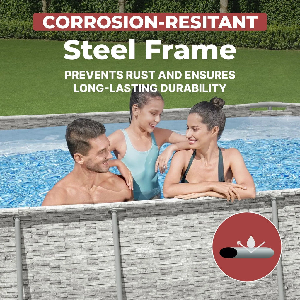 Coleman Power Steel 16 ft x 10 ft x 42 in Oval Above Ground Pool Set