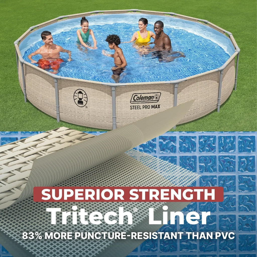 Coleman Steel Pro Max 14 ft x 33 in Round Metal Frame Above Ground Pool Set