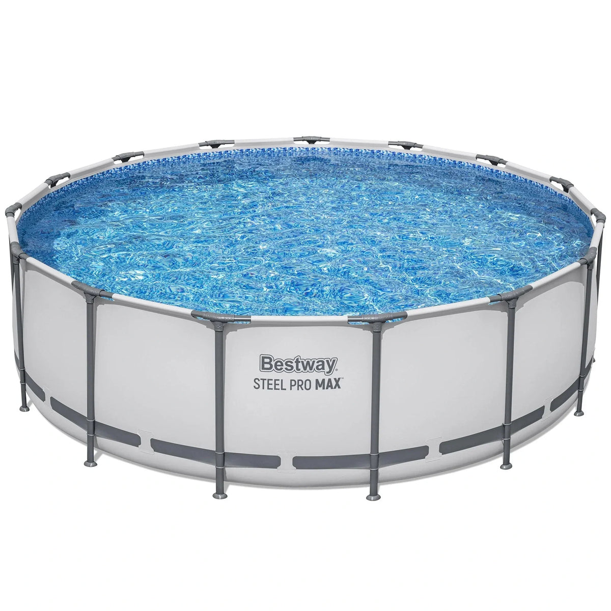 Bestway Steel Pro MAX 15 ft x 48 in Prismatic Stone Pool Set| Durable Construction, Easy Assembly, and All-Inclusive Accessories - above ground pool