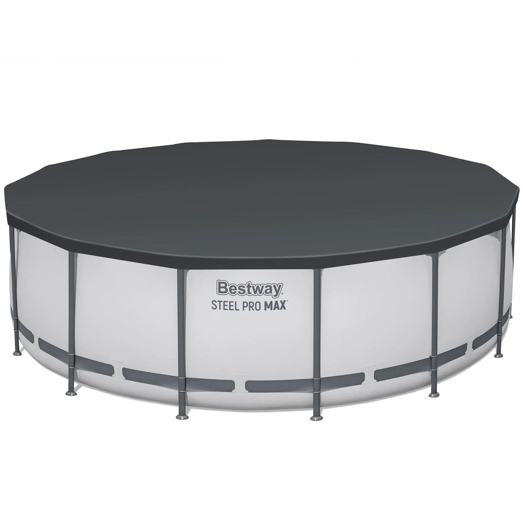Bestway Steel Pro MAX 15 ft x 48 in Prismatic Stone Pool Set| Durable Construction, Easy Assembly, and All-Inclusive Accessories - above ground pool
