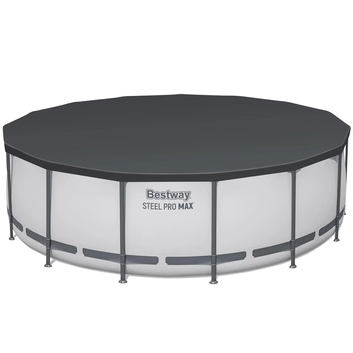 Bestway Steel Pro MAX 15 ft x 48 in Prismatic Stone Pool Set| Durable Construction, Easy Assembly, and All-Inclusive Accessories - above ground pool