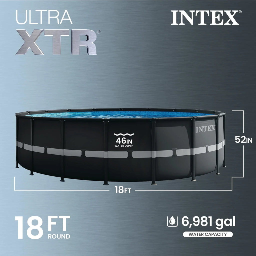 Intex Ultra XTR 18 ft x 52 in Round Above Ground Pool Set, Sand Filter Pump