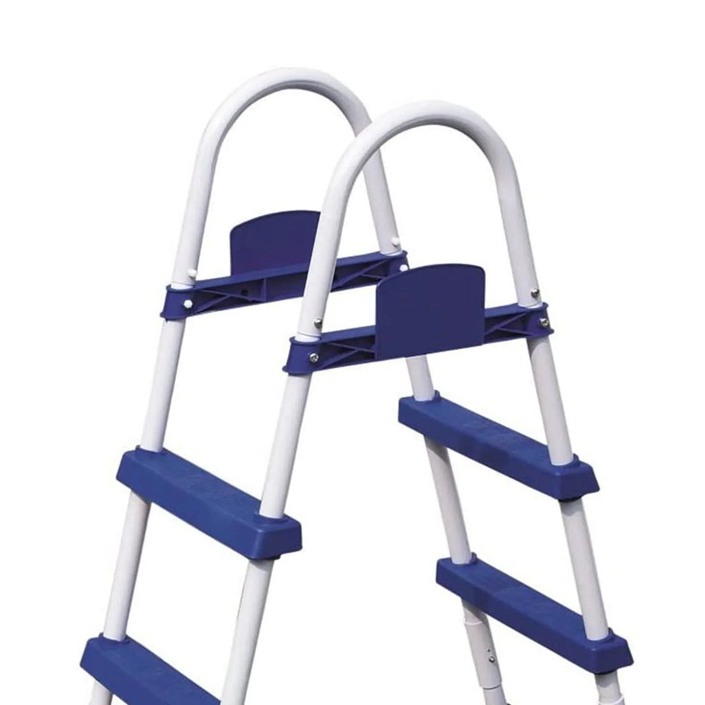 Bestway Steel Pro MAX 15 ft x 48 in Round Above Ground Swimming Pool & Pool Ladder