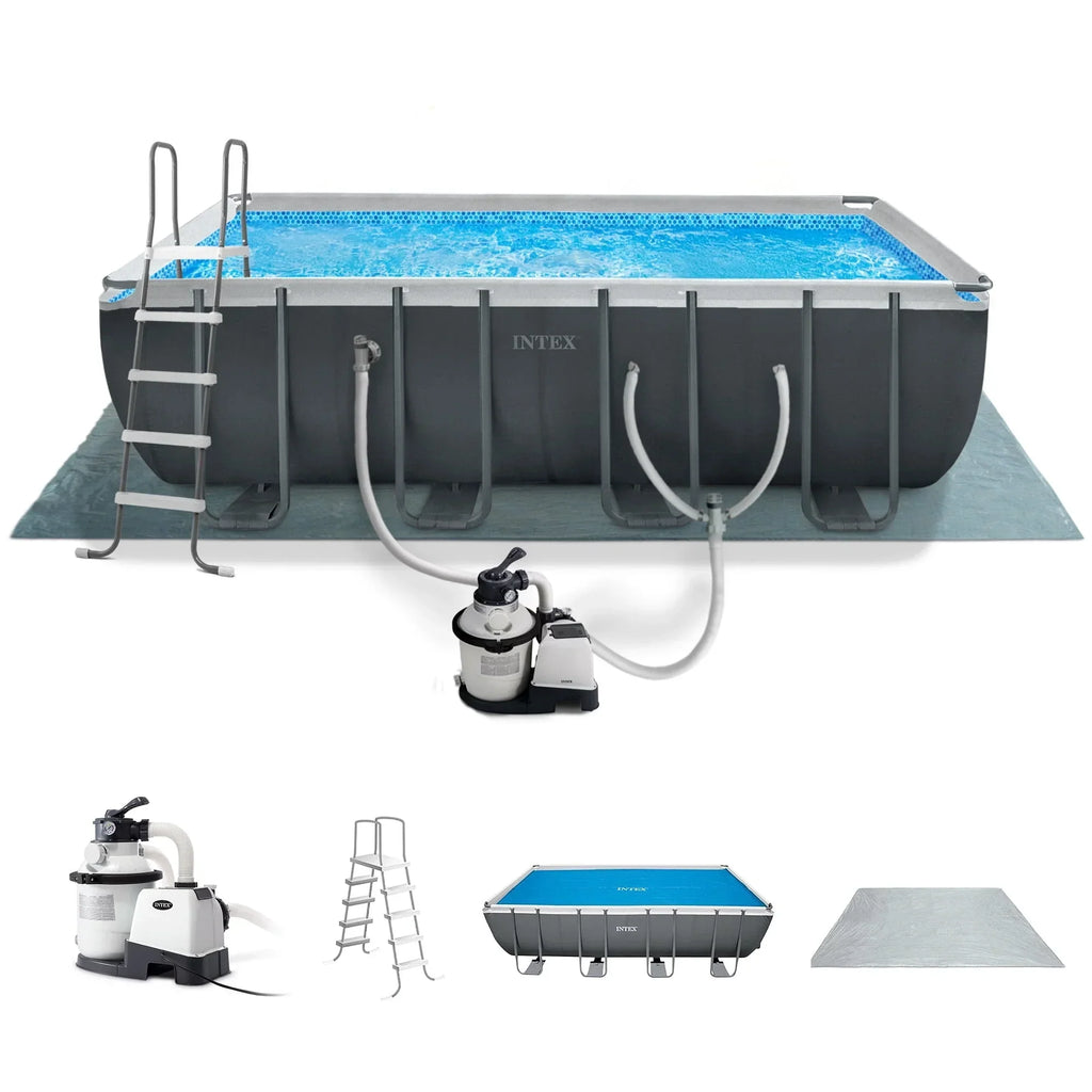 Intex 18 ft x 9 ft x 52 in Ultra XTR Above Ground Pool and Solar Pool Cover