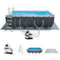 Intex 18 ft x 9 ft x 52 in Ultra XTR Above Ground Pool and Solar Pool Cover