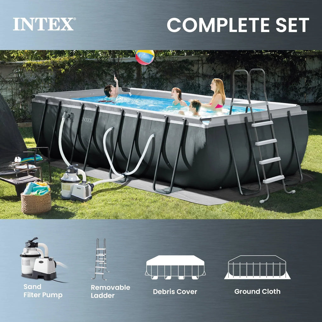 Intex 18 ft x 9 ft x 52 in Ultra XTR Above Ground Pool and Solar Pool Cover