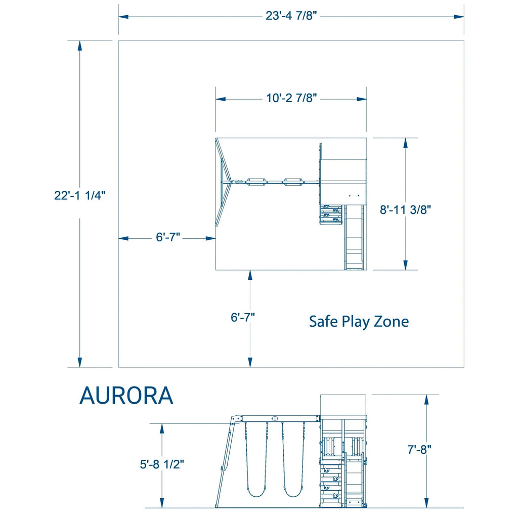 Backyard Discovery Aurora Wooden Cedar Swing Set