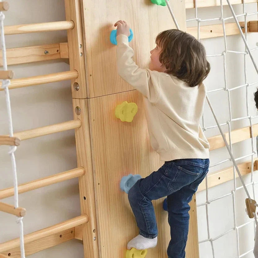 Avenlur Walnut | Swedish Ladder Jungle Gym Wall Mounted