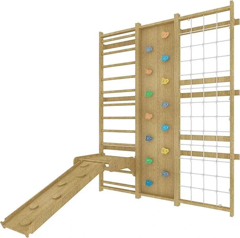 Avenlur Walnut | Swedish Ladder Jungle Gym Wall Mounted