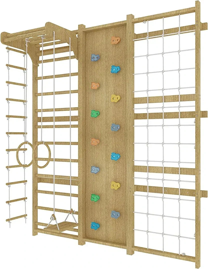 Avenlur Walnut | Swedish Ladder Jungle Gym Wall Mounted