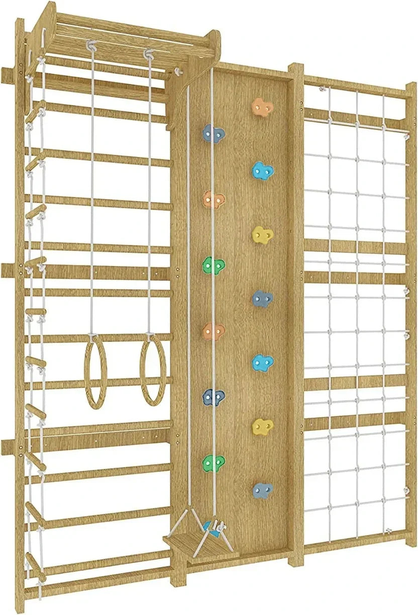 Avenlur Walnut | Swedish Ladder Jungle Gym Wall Mounted