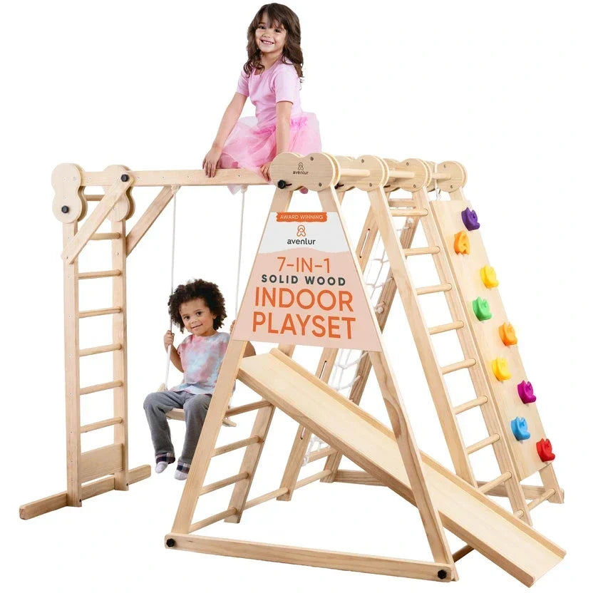 Avenlur 8 in 1 Chestnut | Foldable Jungle Gym - Play Equipment