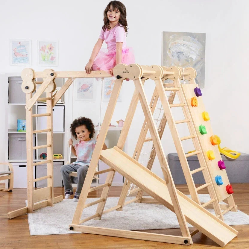 Avenlur 8 in 1 Chestnut | Foldable Jungle Gym - Play Equipment