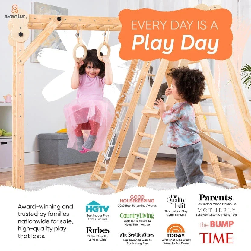 Avenlur 8 in 1 Chestnut | Foldable Jungle Gym - Play Equipment