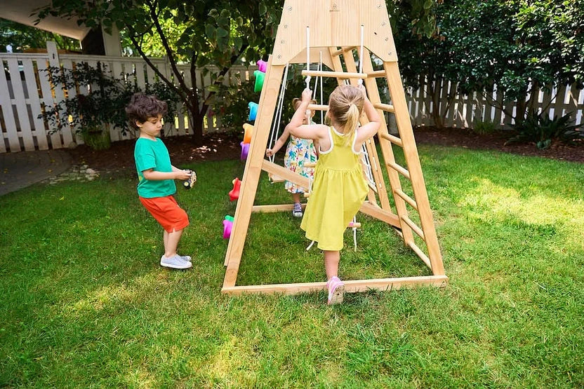 Avenlur Magnolia 7-in-1 Real Wood Playset | Indoor & Outdoor Climbing Gym for Kids