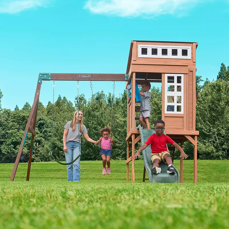 Kidkraft Cypress Cove Wooden Swing Set - Play Equipment
