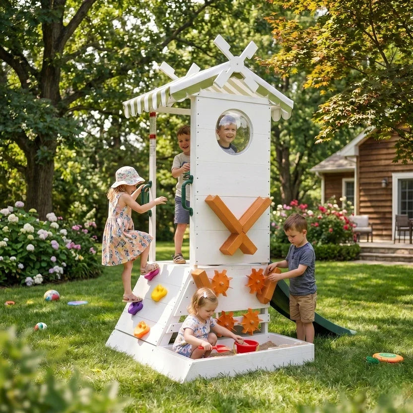 Avenlur Aloe Outdoor Mini Playset for Toddlers - Water Slide & Backyard Fun