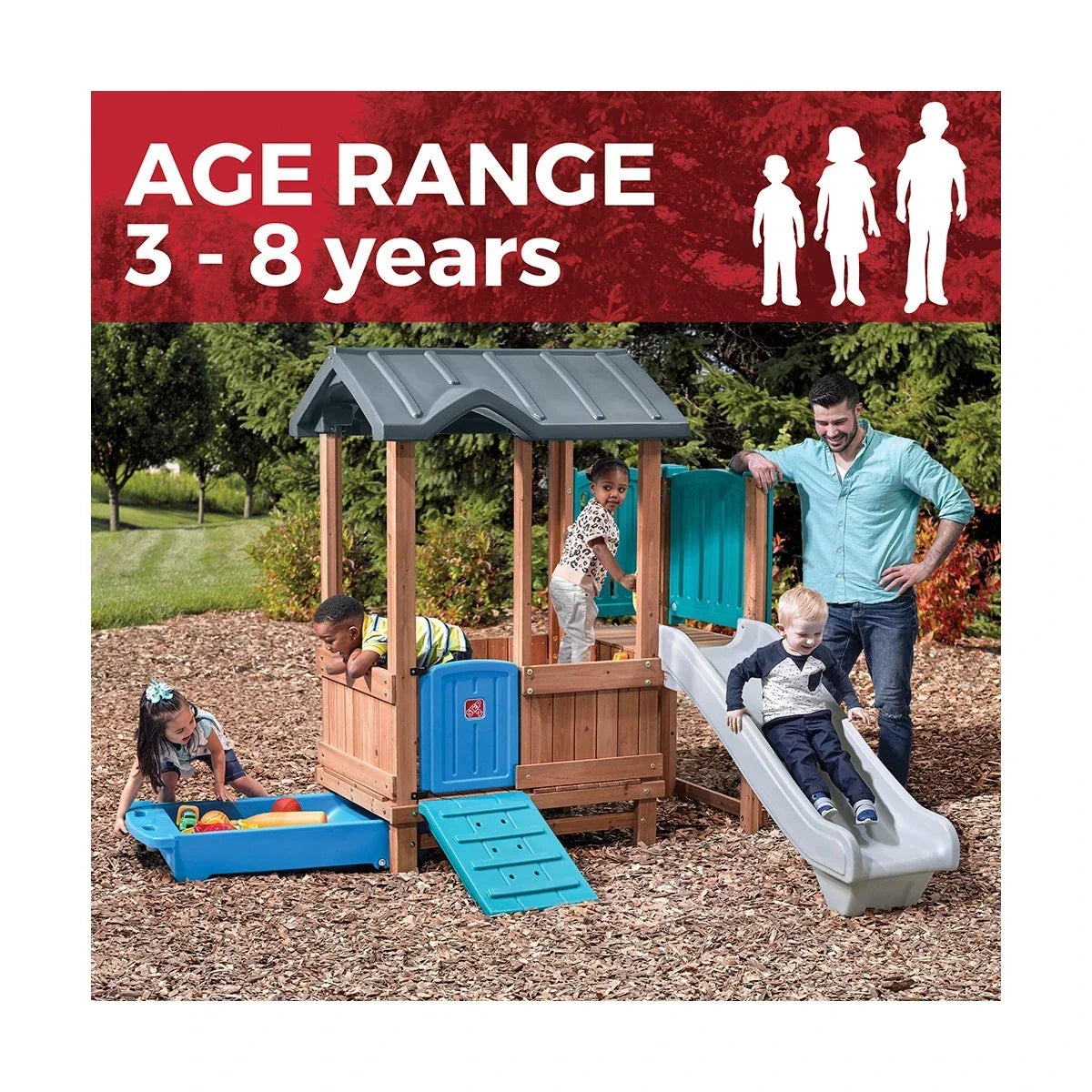 Step2 Woodland Adventure Kids Outdoor Playhouse for Toddlers