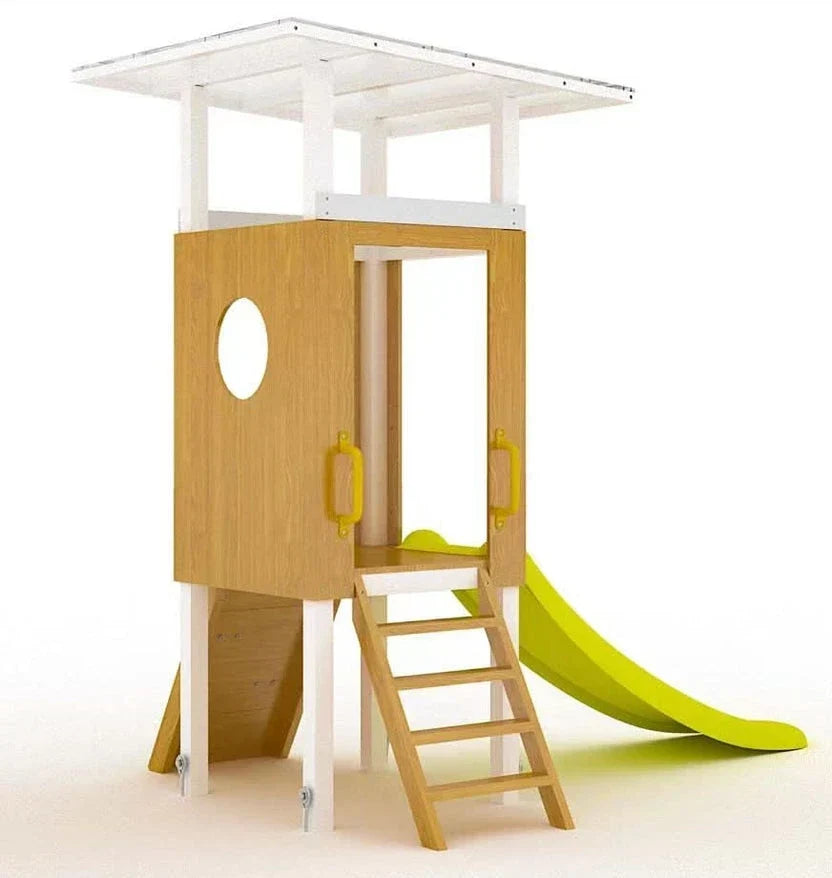 Avenlur Forest Small Outdoor Toddler Swing Set Compact Wooden Swing Frame for Babies & Kids