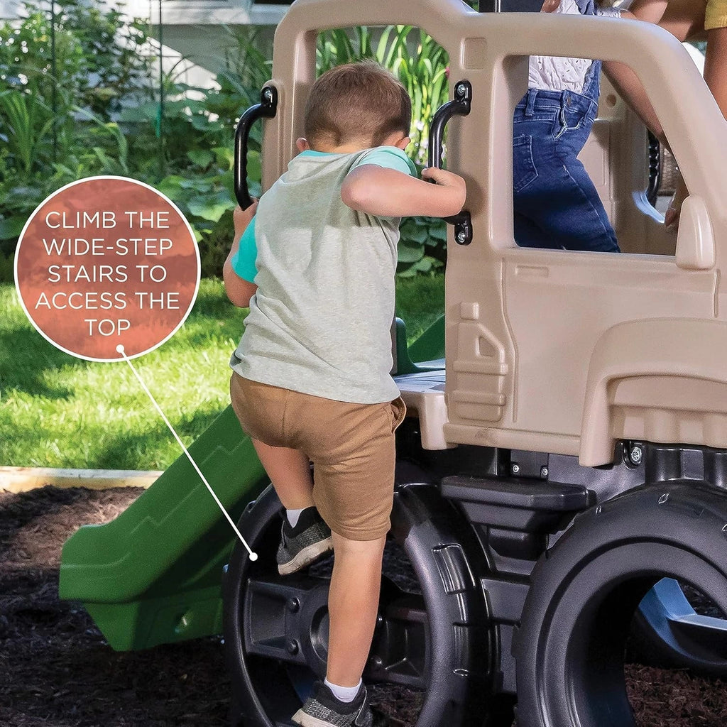 Step2 Truck Climber, Kids Outdoor Playset, Backyard Playground Set, Slide & Climbing Wall, Outside Jungle Gym, for Toddlers 2-5 Years Old