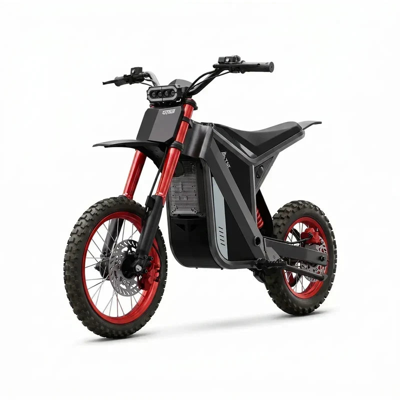 TST GT63 Electric Dirt Bike, 2400W Brushless Hub Motor, 45 MPH Top Speed, 48V 22.5Ah Battery with 50 Mile Range, 210Nm Torque, Front Hydraulic