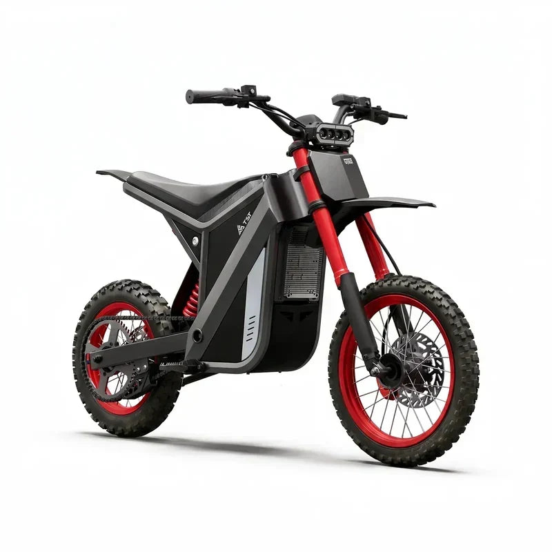TST GT63 Electric Dirt Bike, 2400W Brushless Hub Motor, 45 MPH Top Speed, 48V 22.5Ah Battery with 50 Mile Range, 210Nm Torque, Front Hydraulic