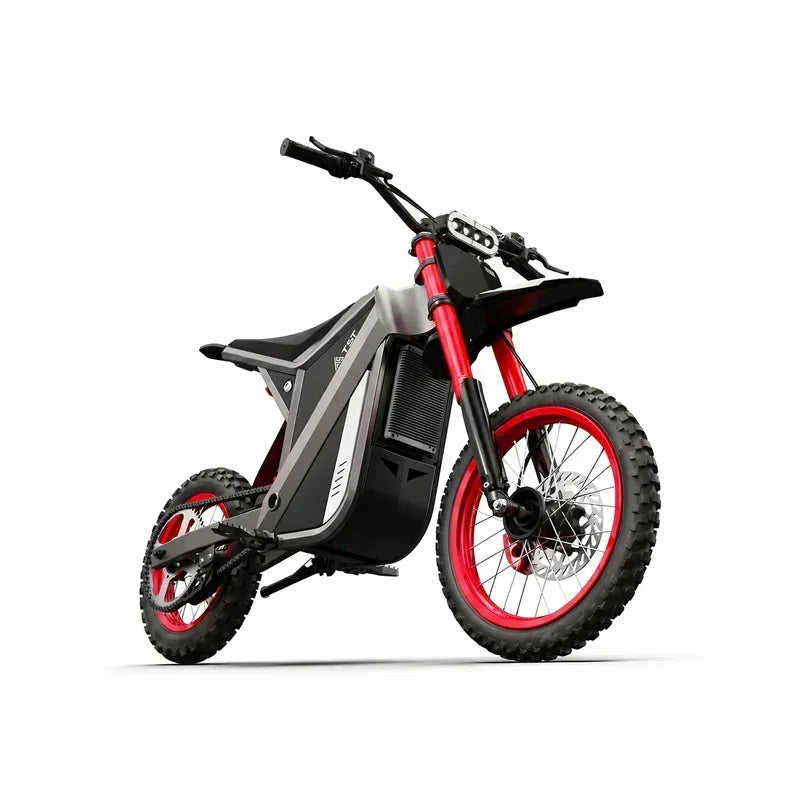 TST GT63 Electric Dirt Bike, 2400W Brushless Hub Motor, 45 MPH Top Speed, 48V 22.5Ah Battery with 50 Mile Range, 210Nm Torque, Front Hydraulic