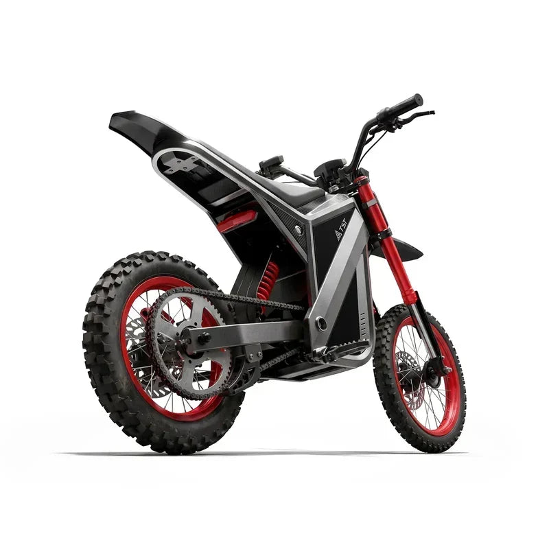 TST GT63 Electric Dirt Bike, 2400W Brushless Hub Motor, 45 MPH Top Speed, 48V 22.5Ah Battery with 50 Mile Range, 210Nm Torque, Front Hydraulic