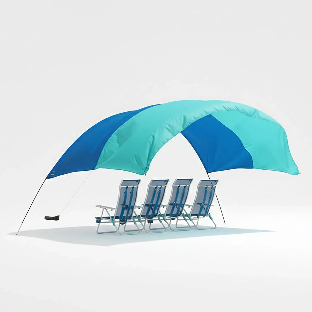 Shibumi Shade Classic Bundle with Quiet Canopy, the Original Wind-Powered Beach Shade, Provides 150 Sq. Ft. of Shade, Weighs Only 4 Lbs, Sets up in 3