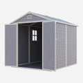 JoyDale 4x6 Ft Resin Outdoor Storage Shed With Built-in Ventilation & Lockable Door For Backyard