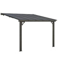 Aecojoy 10 ft x 10 ft Adjustable Height Wall Mounted Outdoor Gazebos Pergola