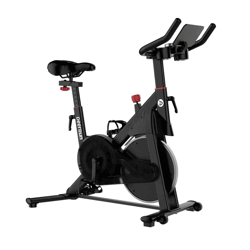 DeerRun S500 Pro King Size Indoor Exercise Bike for Tall Riders 32 Magnetic Adjustable Resistance, LED Screen