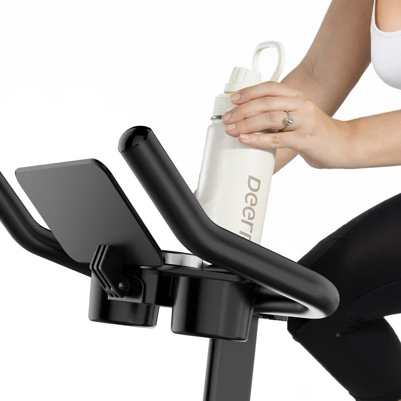 DeerRun S500 Pro King Size Indoor Exercise Bike for Tall Riders 32 Magnetic Adjustable Resistance, LED Screen